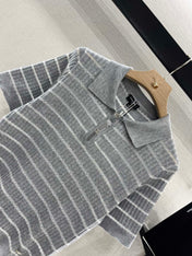 CHANEL SHORT SLEEVE KNIT TOP