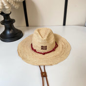 MIUMIU 26S RAFFIA COWBOY HAT 340568