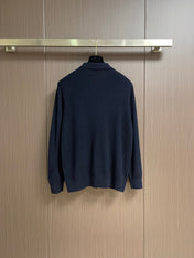 LORO PIANA 26S LONG-SLEEVE KNIT POLO SWEATER 910