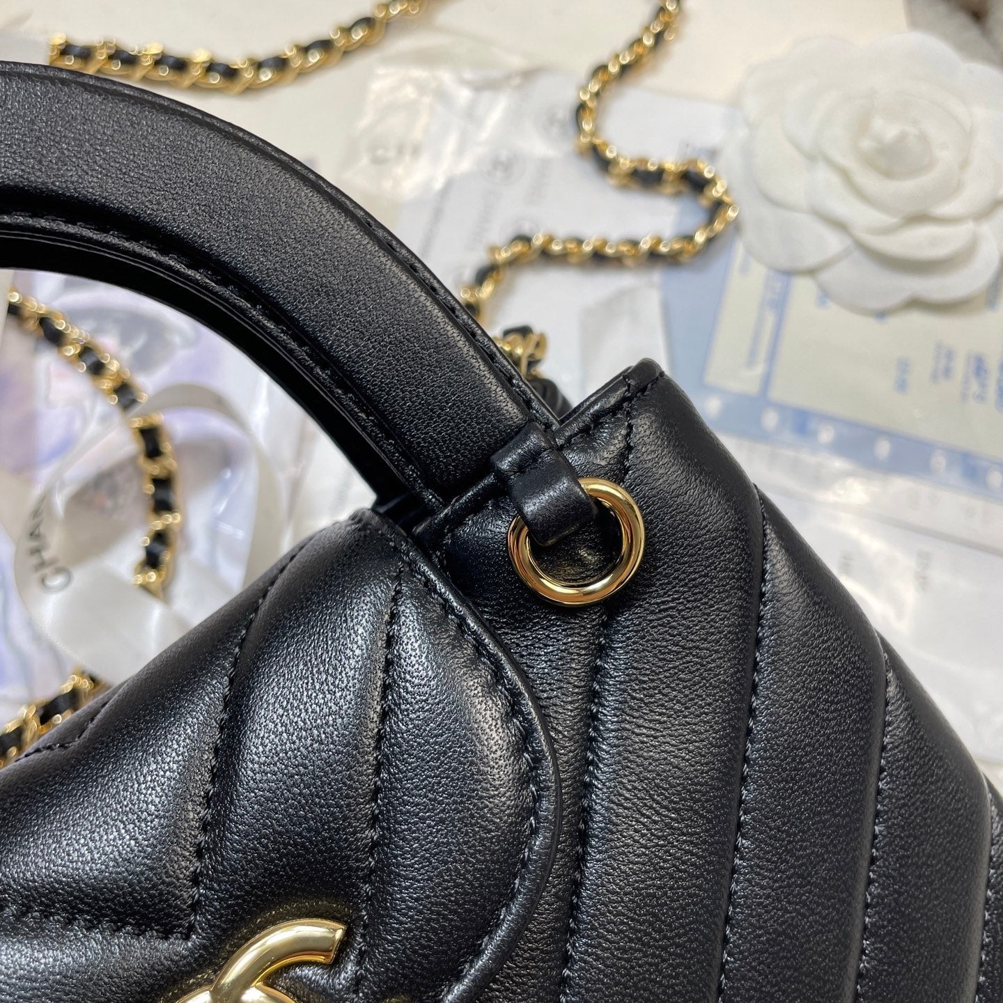 CHANEL 26S MINI KELLY BAG 19 IN BLACK CALFSKIN