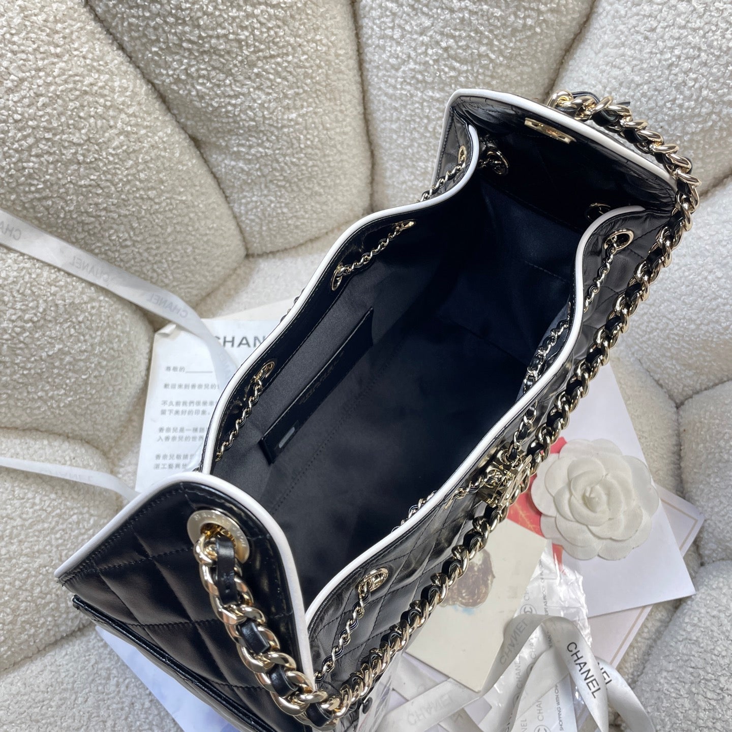 CHANEL 26S HOBO BAG 30 IN BLACK SMOOTH CALFSKIN