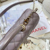 CHANEL 26S COCO HANDLE BAG 32 IN LIGHT PURPLE CAVIAR CALFSKIN GOLD HARDWARE