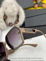 MONTAIGNE SQUARE SUNGLASS D1292 IN LIGHT BROWN ACETATE