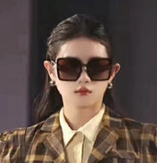 MONTAIGNE SQUARE SUNGLASS D1292 IN LIGHT BROWN ACETATE