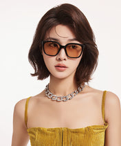 FOLDABLE SQUARE FRAME SUNGLASSES G4319 IN ACETATE