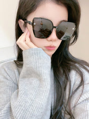 SQUARE SUNGLASSES L3992 IN ACETATE EMBOSSED LOGO