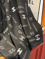 CHANEL 25S SCARF 140 IN CASHMERE SILK 733897
