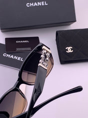 CHANEL 26S BLACK RECTANGULAR FRAME IN ACETATE 406782