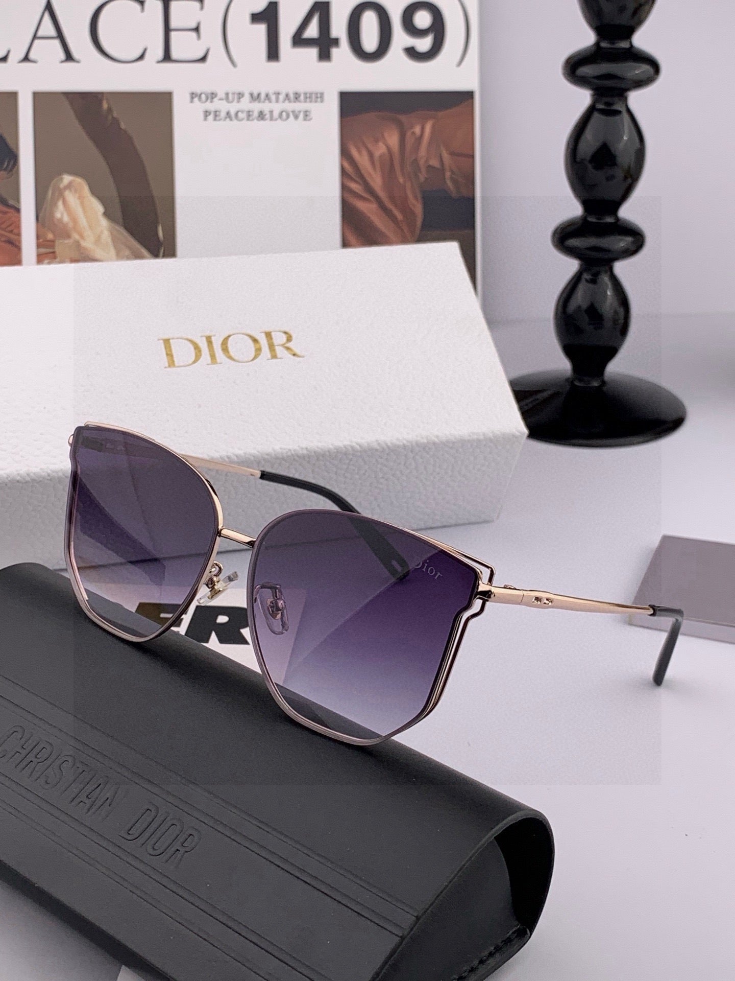 DIOR 26S SQUARE FRAME WITH DARK GRADIENT LENSES IN ACETATE 406788