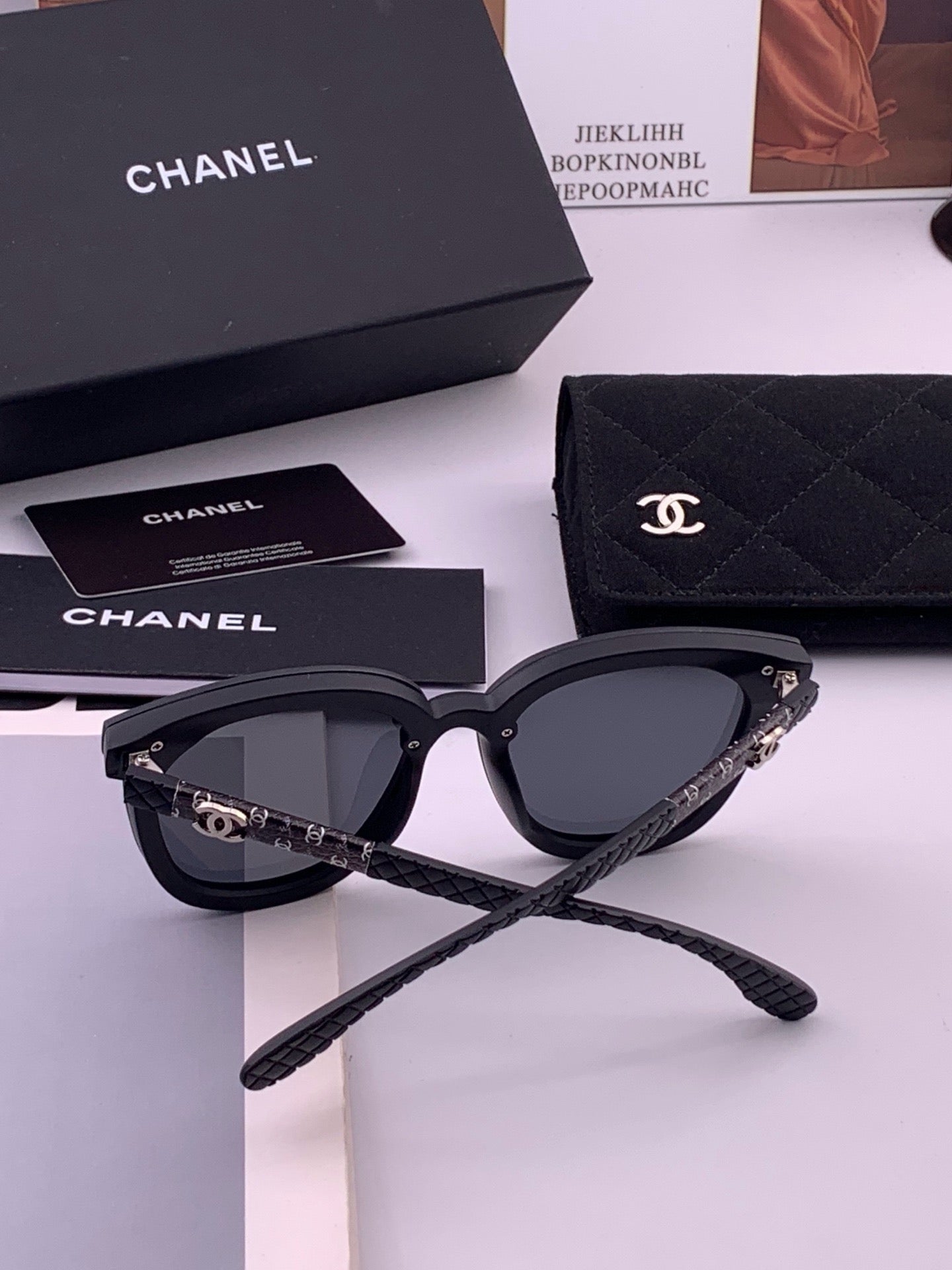 CHANEL 26S ROUND SQUARE FRAME SUNGLASSES IN ACETATE 408296