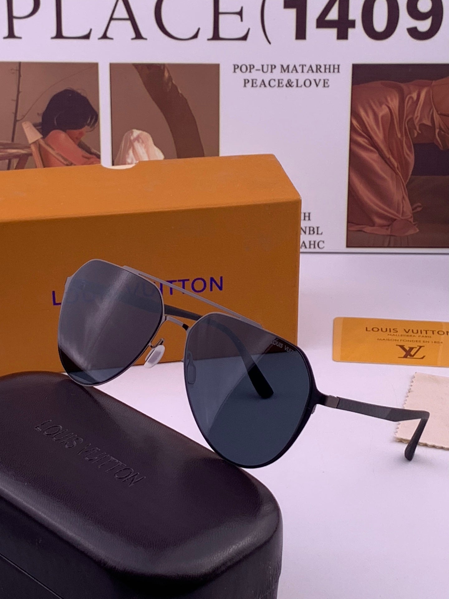 GUCCI 26S AVIATOR FRAME IN METAL 422544