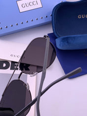 GUCCI 26S AVIATOR FRAME IN METAL 424712