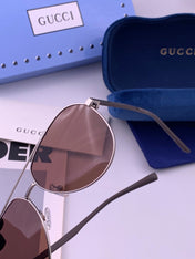 GUCCI 26S AVIATOR FRAME IN METAL 424713