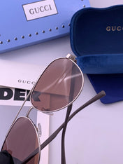 GUCCI 26S AVIATOR FRAME IN METAL 424713