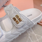 White Stylized Slippers Sheepskin