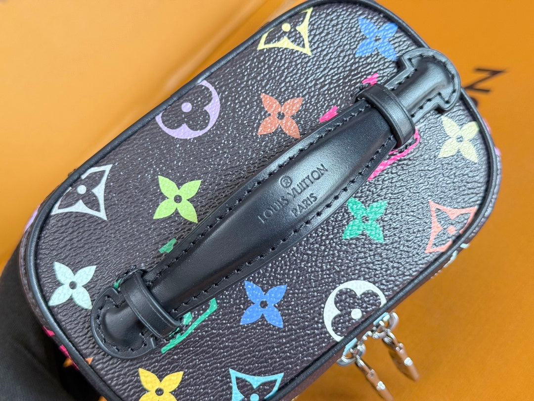 NICE NANO 14 IN COLORFUL MONOGRAM CANVAS SILVER ZIPPER