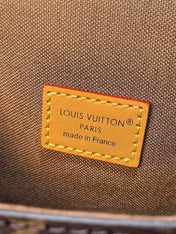 LV 25S MINI STEAMER 18 IN DARK BROWN CANVAS MONOGRAM GOLD HARDWARE