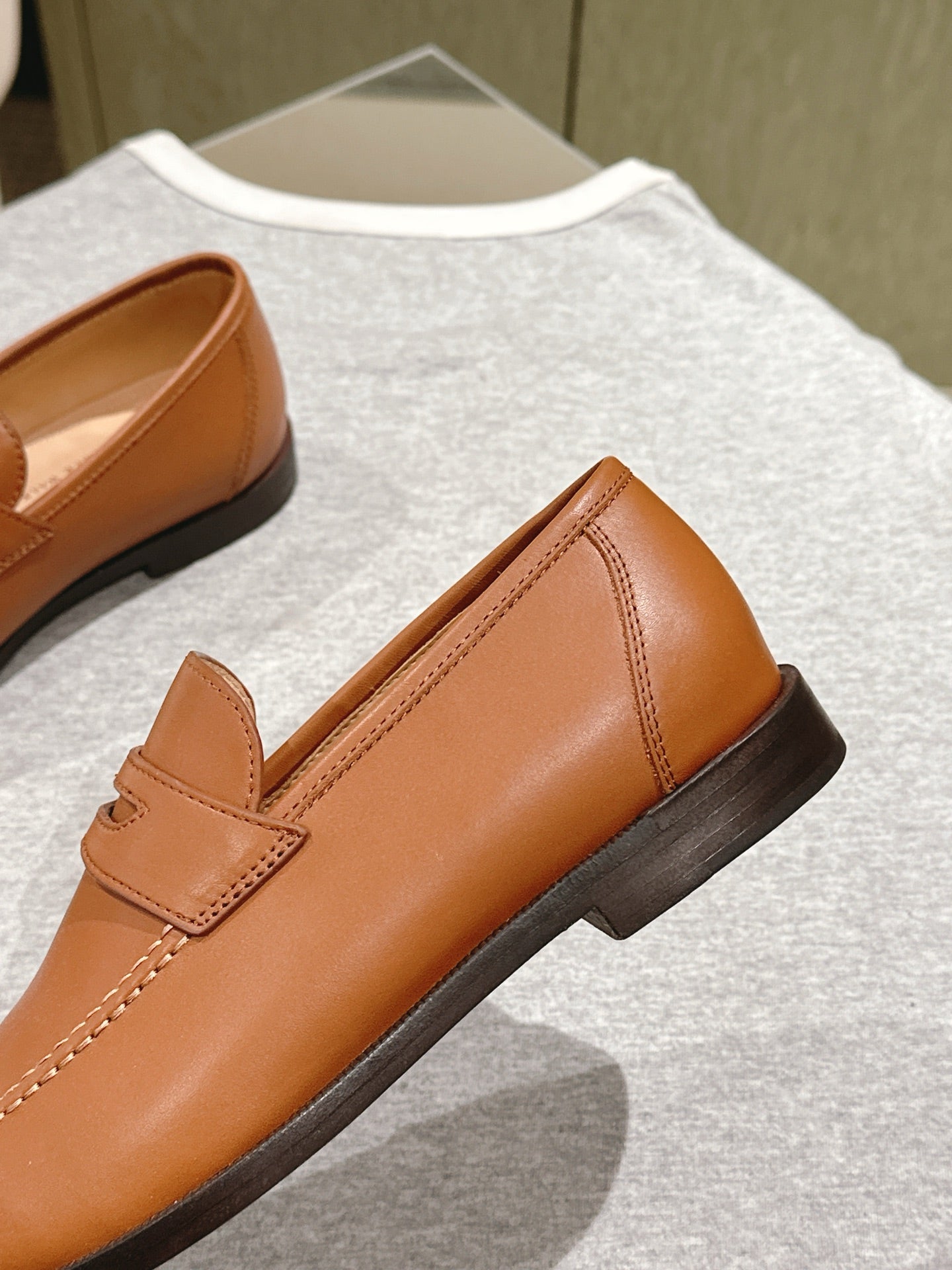 LP LOAFERS 25S IN BURNT ORANGE LAMBSKIN