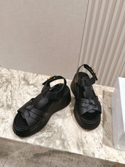 CHLOÉ 26S HIGH-HEELED SANDALS IN BLACK LAMBSKIN
