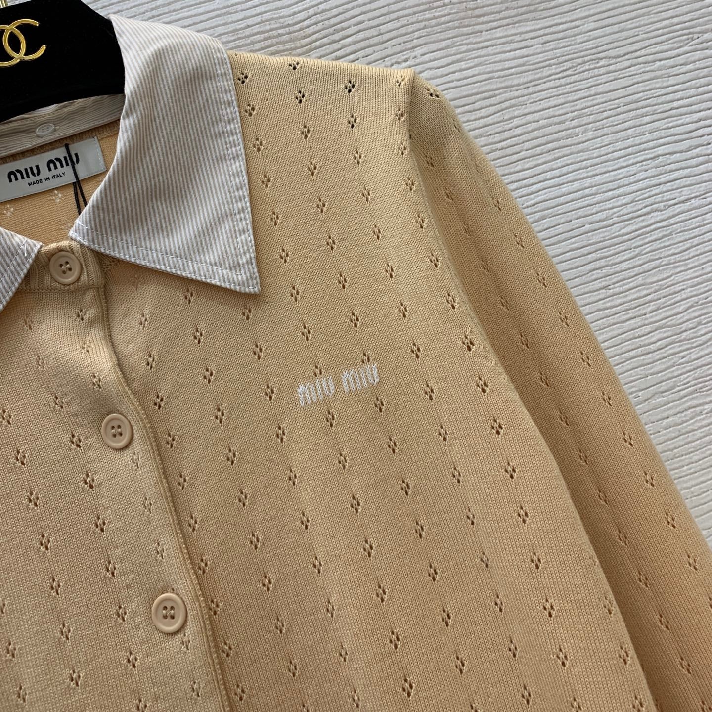 MIUMIU 26S KNIT COLLAR CARDIGAN 1320