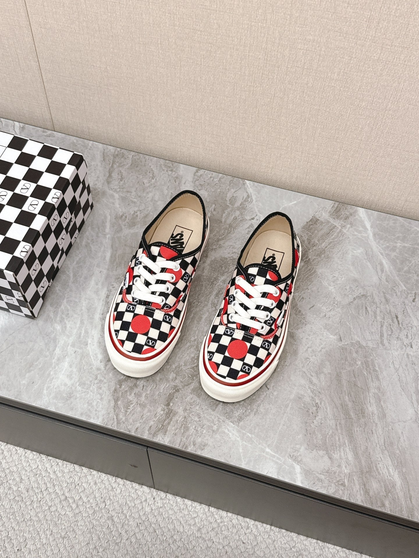 VALENTINO 25S GARAVANI X VANS SNEAKERS IN MULTICOLOR CANVAS