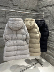 PRADA 25S LONG GOOSE DOWN COAT WITH HOOD 231