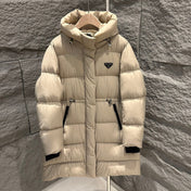 PRADA 25S LONG GOOSE DOWN COAT WITH HOOD 230