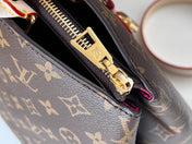 GRAND PALAIS TOTE BAG 34 IN BROWN MONOGRAM COATED CANVAS
