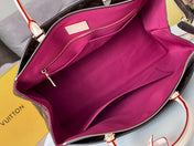 GRAND PALAIS TOTE BAG 34 IN BROWN MONOGRAM COATED CANVAS