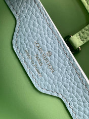CAPUCINES BB 27 IN LIGHT GREEN TAURILLON SILVER HARDWARE