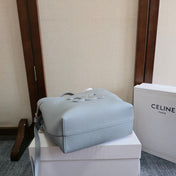 MINI CABAS ANAIS CUIR TRIOMPHE 20 IN BLUE GREY GRAINED CALFSKIN