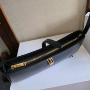 CELINE 25S TINA SHOULDER BAG 25MM IN BLACK CALFSKIN GOLD HARDWARE