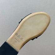 LP HIGHT TOP FLAT SLIPPERS BLACK CALFSKIN