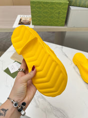 THONG PLATFORM IN BRIGHT YELLOW IMPORTED TPU