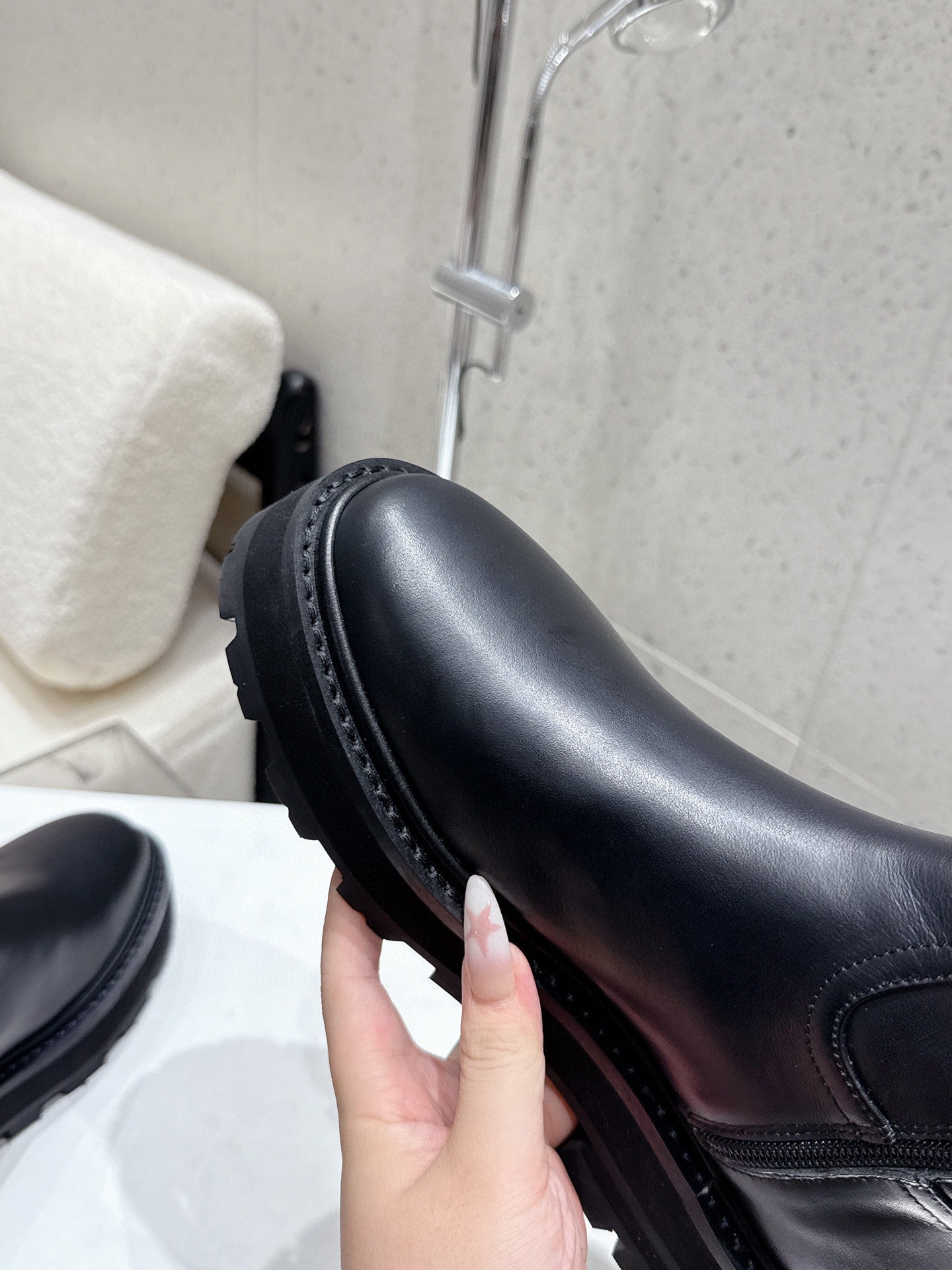 CELINE 26S ZIP-UP ANKLE BOOTS IN BLACK CALFSKIN