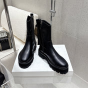 CELINE 26S ZIP-UP ANKLE BOOTS IN BLACK CALFSKIN
