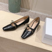 DIOR 26S MARY JANE KITTEN HEEL 40MM IN BLACK CROCODILE EMBOSSED CALFSKIN