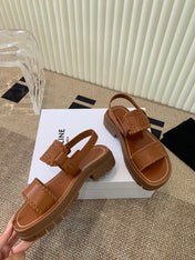 ROMAN SANDAL IN BRONZE BROWN CALFSKIN