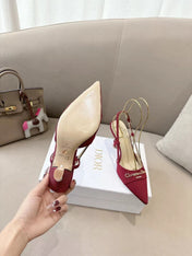 MY DD SLINGBACK PUMP 85MM IN RED DENIM