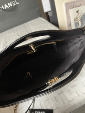 CC MEDIUM 36 SHOPPING BAG IN BLACK CALFSKIN