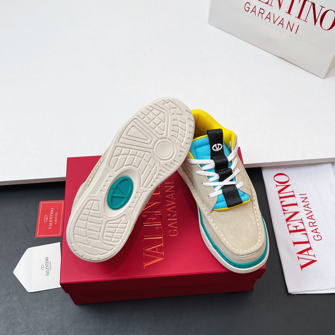 VALENTINO 25S RUNBOOT SNEAKERS IN MULTICOLOR LAMBSKIN