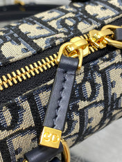 GROOVE MINI 17 BAG IN BLACK MIX BEIGE OBLIQUE MONOGRAM JACQUARD