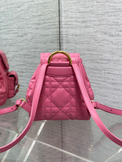 SMALL 20 CARO BACKPACK IN PUNCH PINK MACROCANNAGE LAMBSKIN