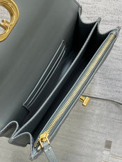 MISS CARO MINI BAG 17 IN OSLO GREY MACROCANNAGE LAMBSKIN