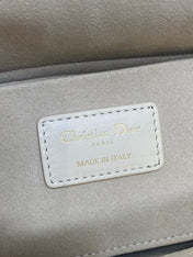 DIOR 25S MEDIUM LADY D-JOY 26 IN BEIGE LAMBSKIN GOLD HARDWARE