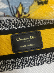 DIOR 25S SMALL LADY D-LITE BAG 24 IN YELLOW CANVAS DIOR CANNES