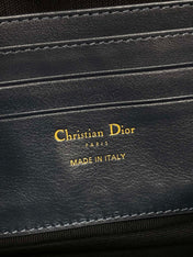 DIOR 25S 30 MONTAIGNE AVENUE BAG 23 IN BLUE CANVAS DIOR OBLIQUE JACQUARD
