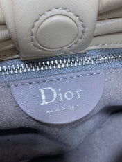 DIOR 26S BOW BAG 30 IN WHITE LAMBSKIN