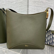 DIOR 26S MEDAILLON BUCKET BAG 26 IN MOSS GREEN CALFSKIN