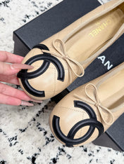 CHANEL 26S HIGH HEELS IN BEIGE LAMBSKIN WITH BOW
